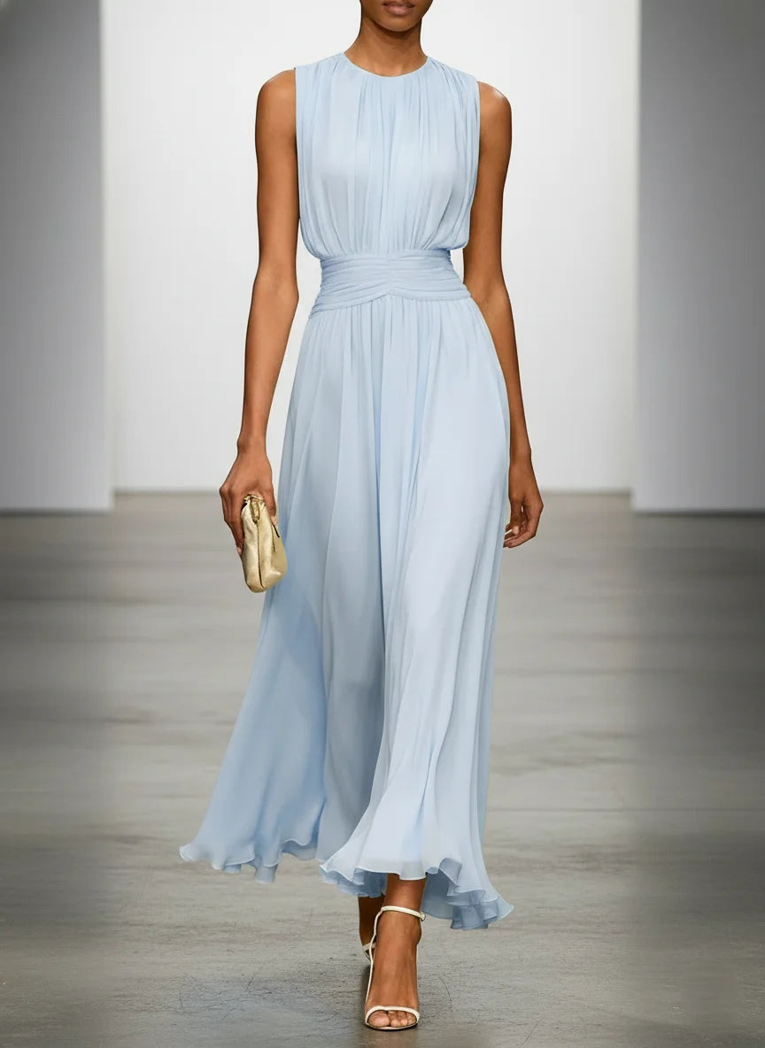 sleeveless maxi dress Women's Chiffon Color:dark red Yuyapu Big and Tall dainty spaghetti straps Minimal Style