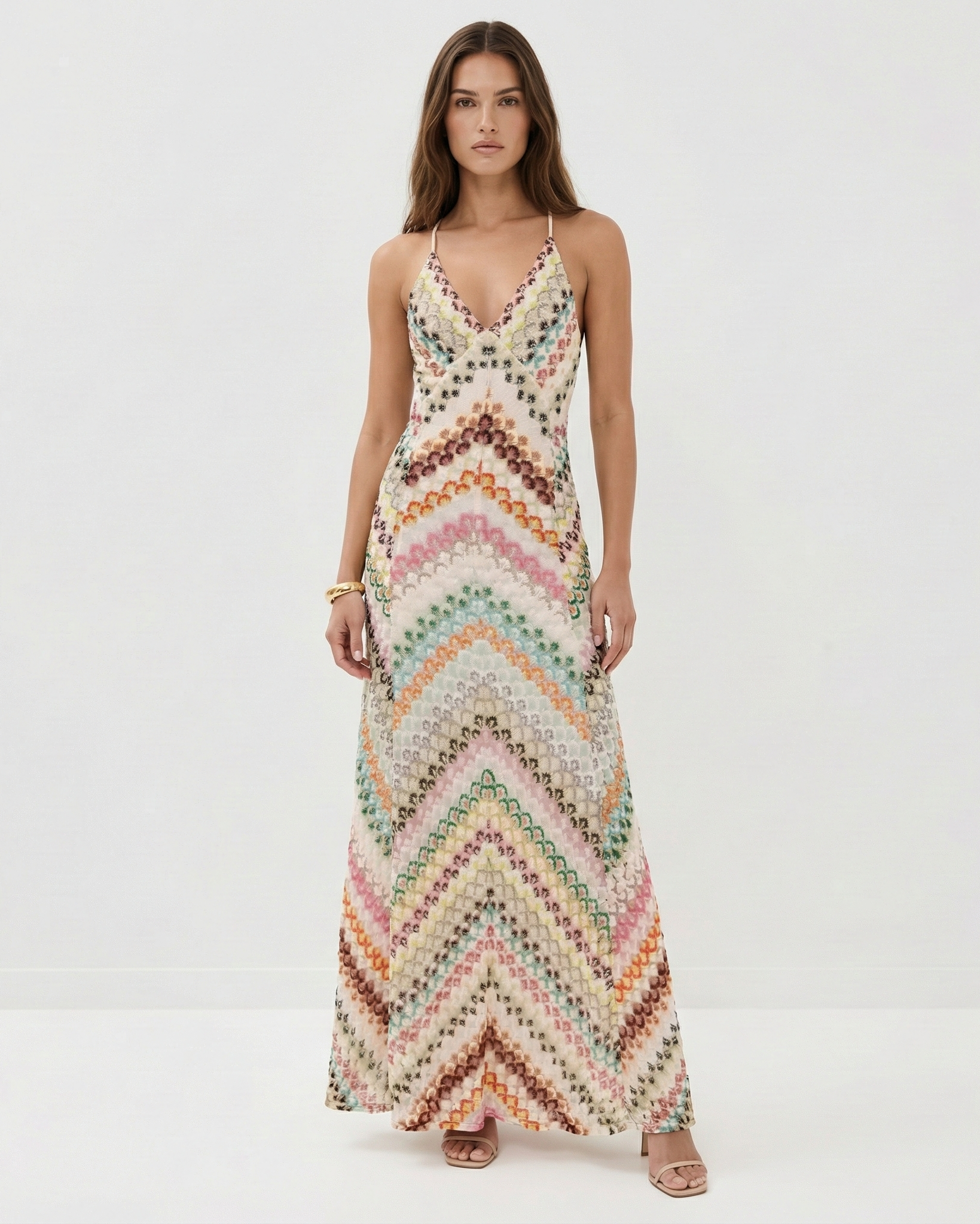 womens knit maxi dress Women's Striped neck and flared cut Color:DARK CHOCOLATE CL_INV_AUGWK4 Midi Dress Asos Lime