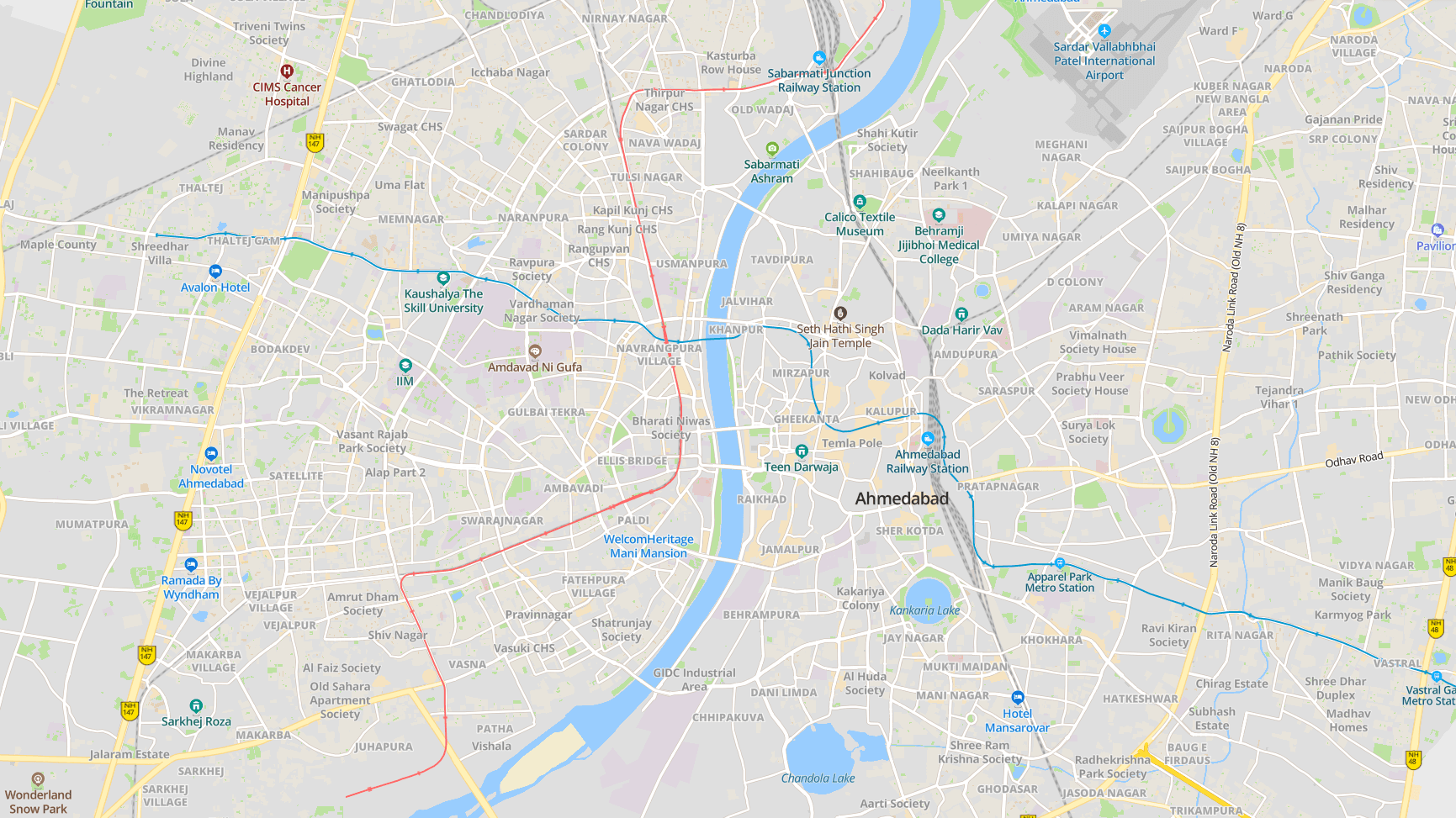 Ahmedabad Map - Caelvi Location