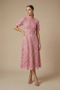 Ismerie | Festive Lace Midi Dress
