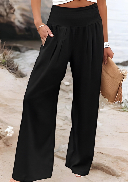 Benna | Casual Flowing Summer Pants with Side Pockets