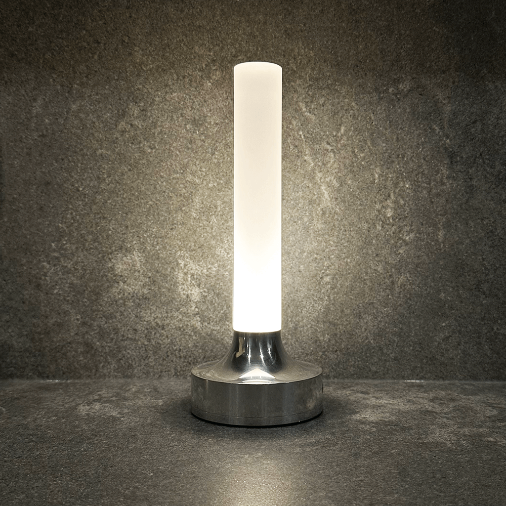 Contemporary Aluminium Table Lamp | Rechargeable Touch Control with 3 Colour Temperatures for Nightstand 3