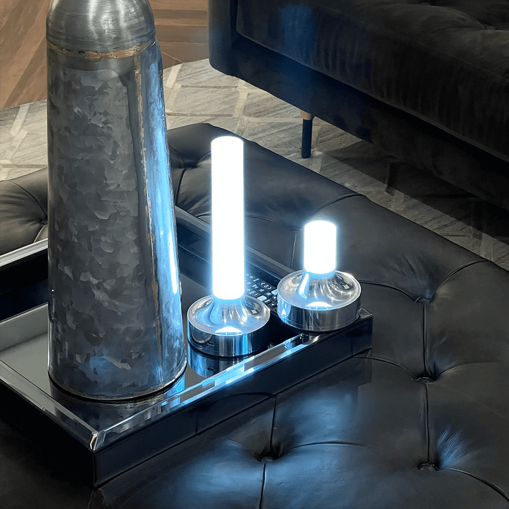 Contemporary Aluminium Table Lamp | Rechargeable Touch Control with 3 Colour Temperatures for Nightstand 7