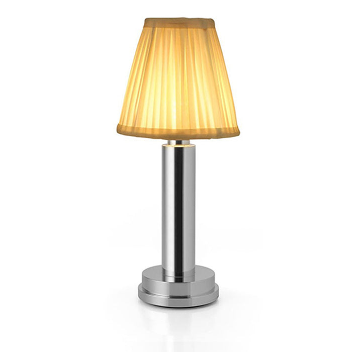 Contemporary Aluminum Fabric Table Lamp | Touch Control Cordless Light for Bedroom 1