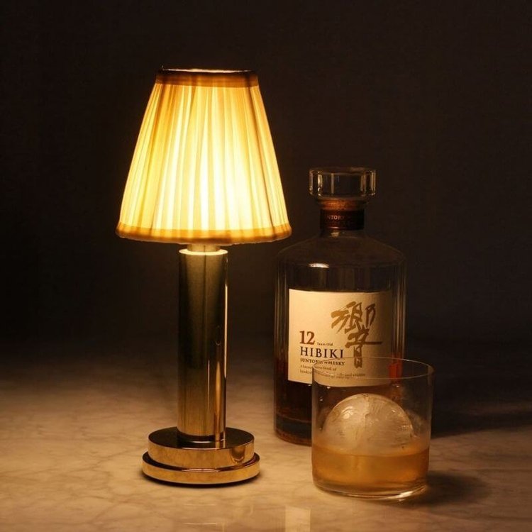 Contemporary Aluminum Fabric Table Lamp | Touch Control Cordless Light for Bedroom 3
