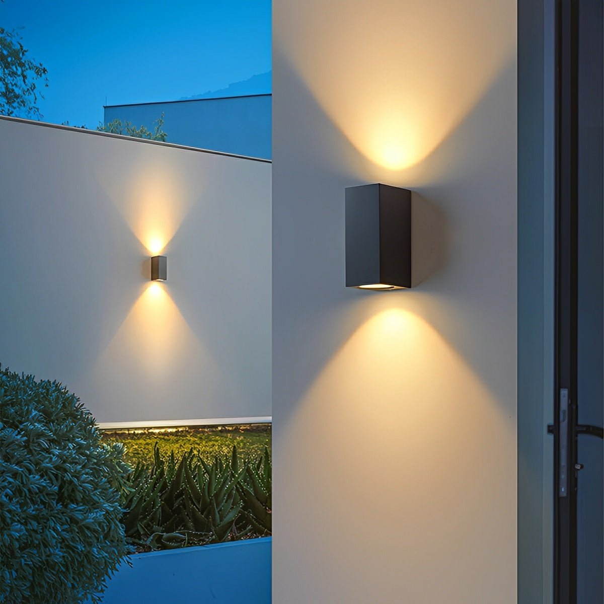 Contemporary Black Aluminum Outdoor Wall Lights | Waterproof LED Garden Lighting for Courtyards and Villa Facades 4