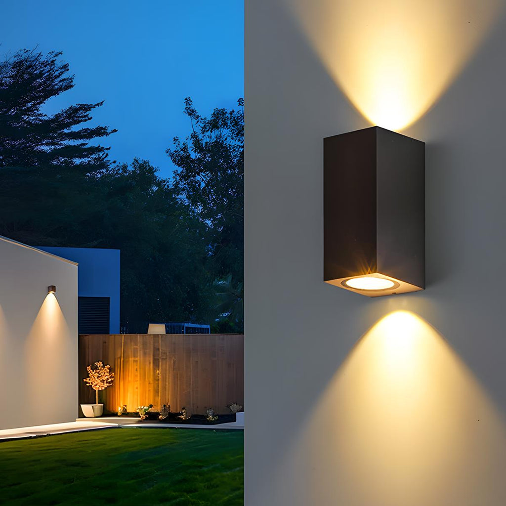 Contemporary Black Aluminum Outdoor Wall Lights | Waterproof LED Garden Lighting for Courtyards and Villa Facades 6