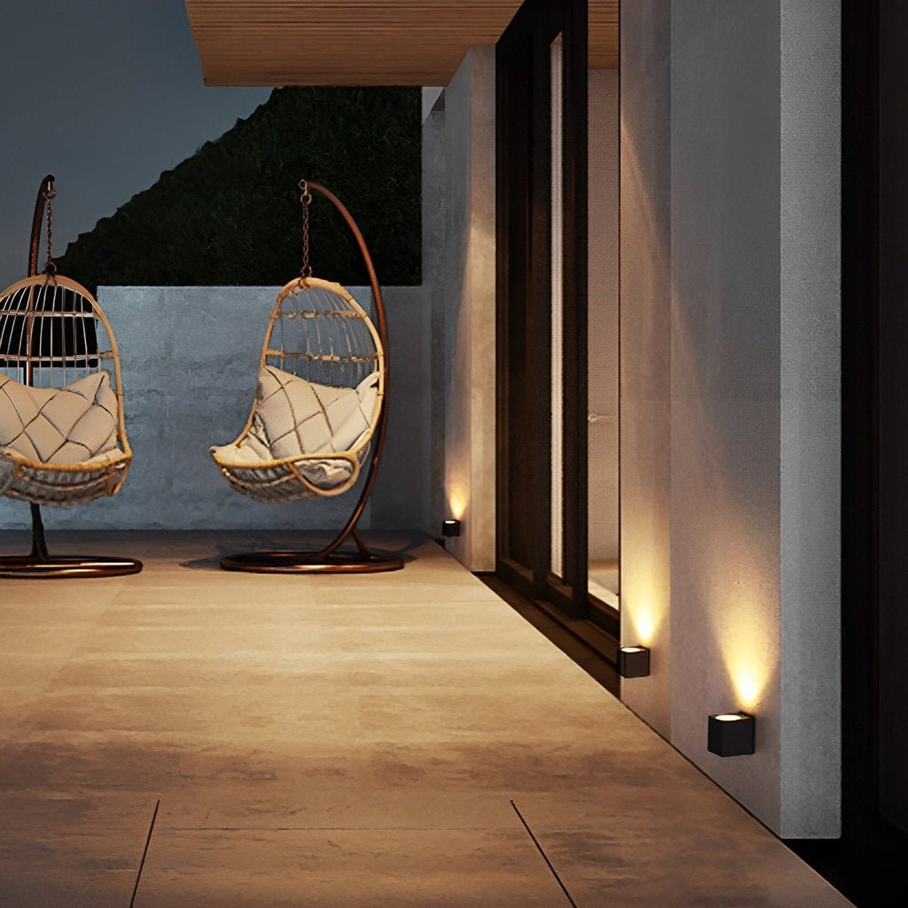 Contemporary Black Aluminum Outdoor Wall Lights | Waterproof LED Garden Lighting for Courtyards and Villa Facades 7
