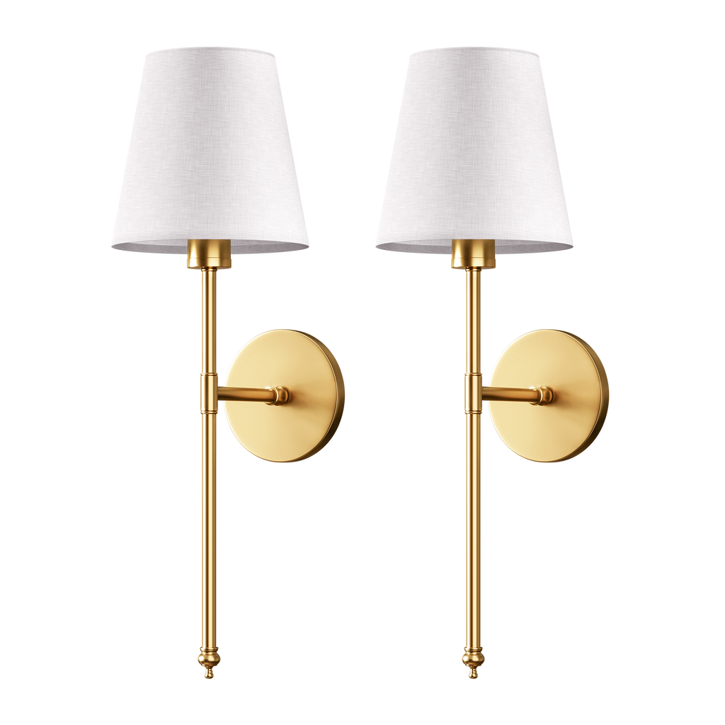 Contemporary Black Metal Battery Operated Wall Sconce | Cordless LED Light with Fabric Shade for Bedroom 0