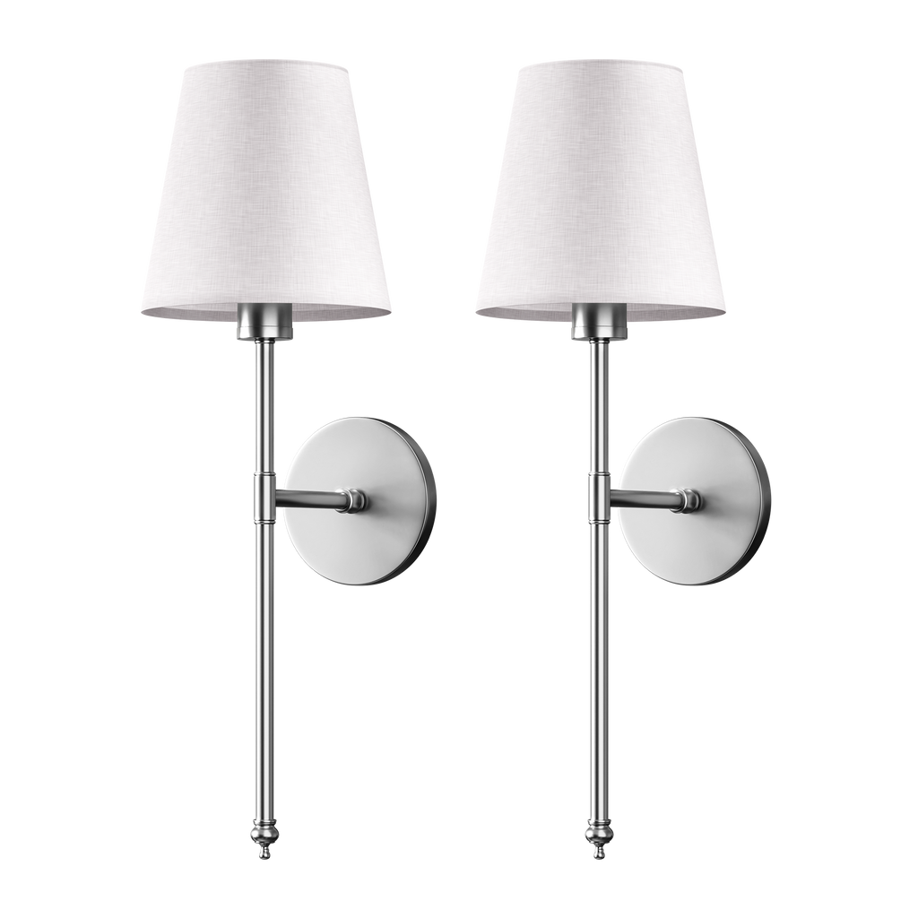 Contemporary Black Metal Battery Operated Wall Sconce | Cordless LED Light with Fabric Shade for Bedroom 6