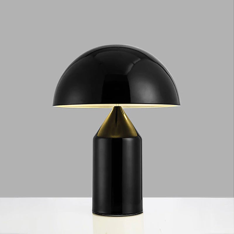 Contemporary Black Metal Table Lamp with LED Bulb | Plug-In Lighting for Living Room 2