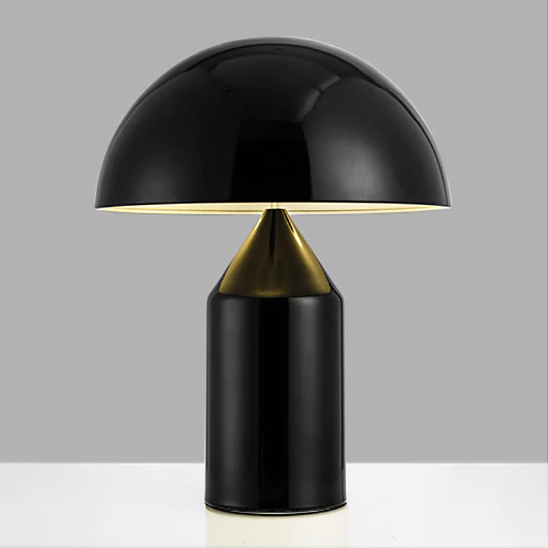 Contemporary Black Metal Table Lamp with LED Bulb | Plug-In Lighting for Living Room 5