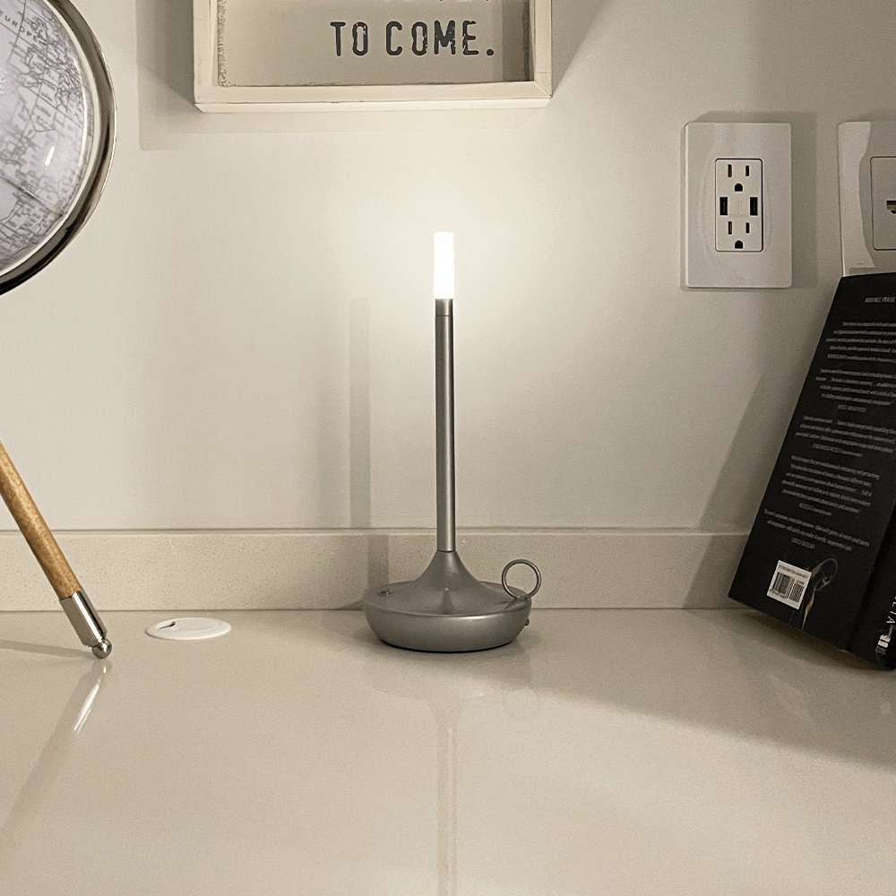 Contemporary Brass Wireless Table Lamp | Touch Control with Adjustable Brightness for Living Room 11