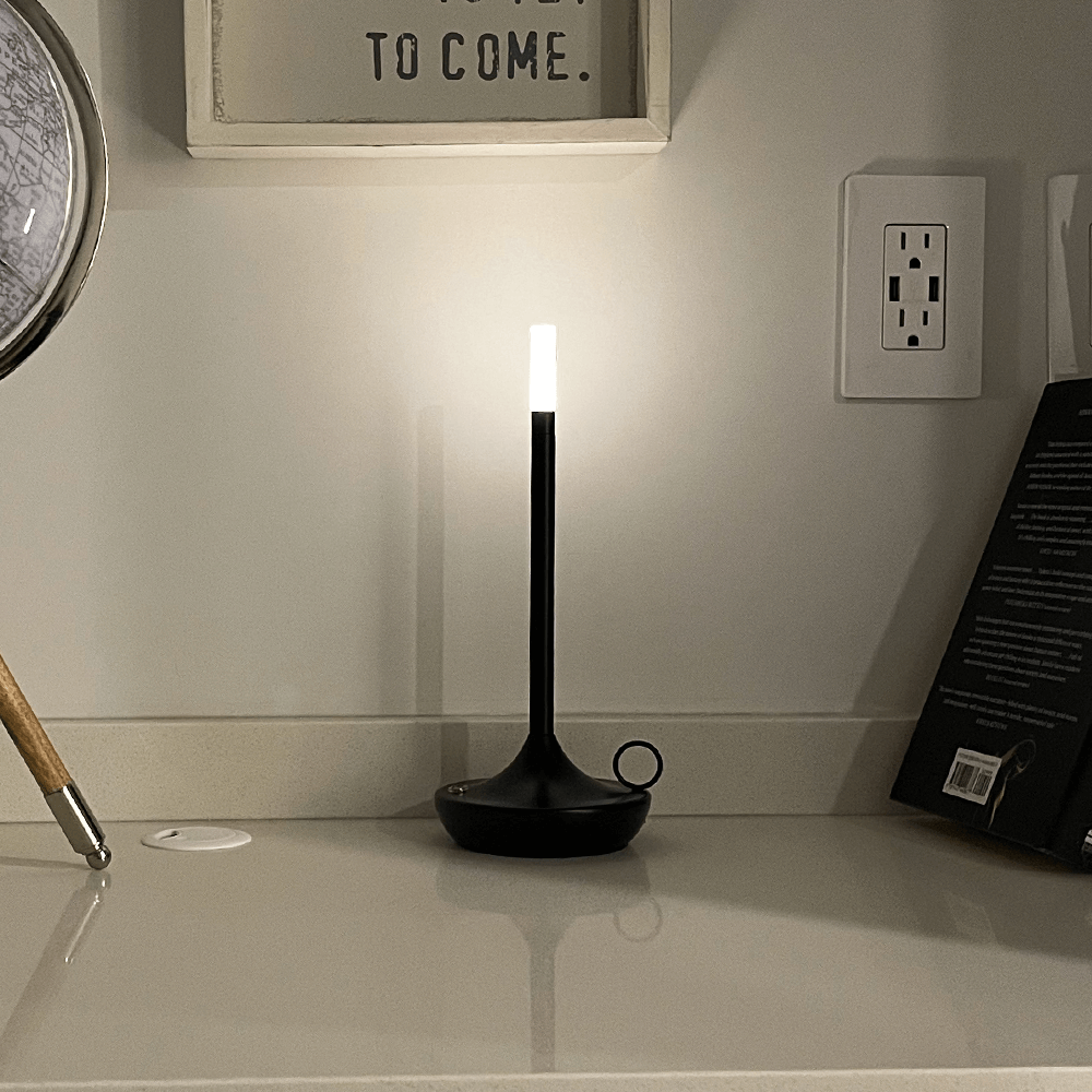 Contemporary Brass Wireless Table Lamp | Touch Control with Adjustable Brightness for Living Room 9