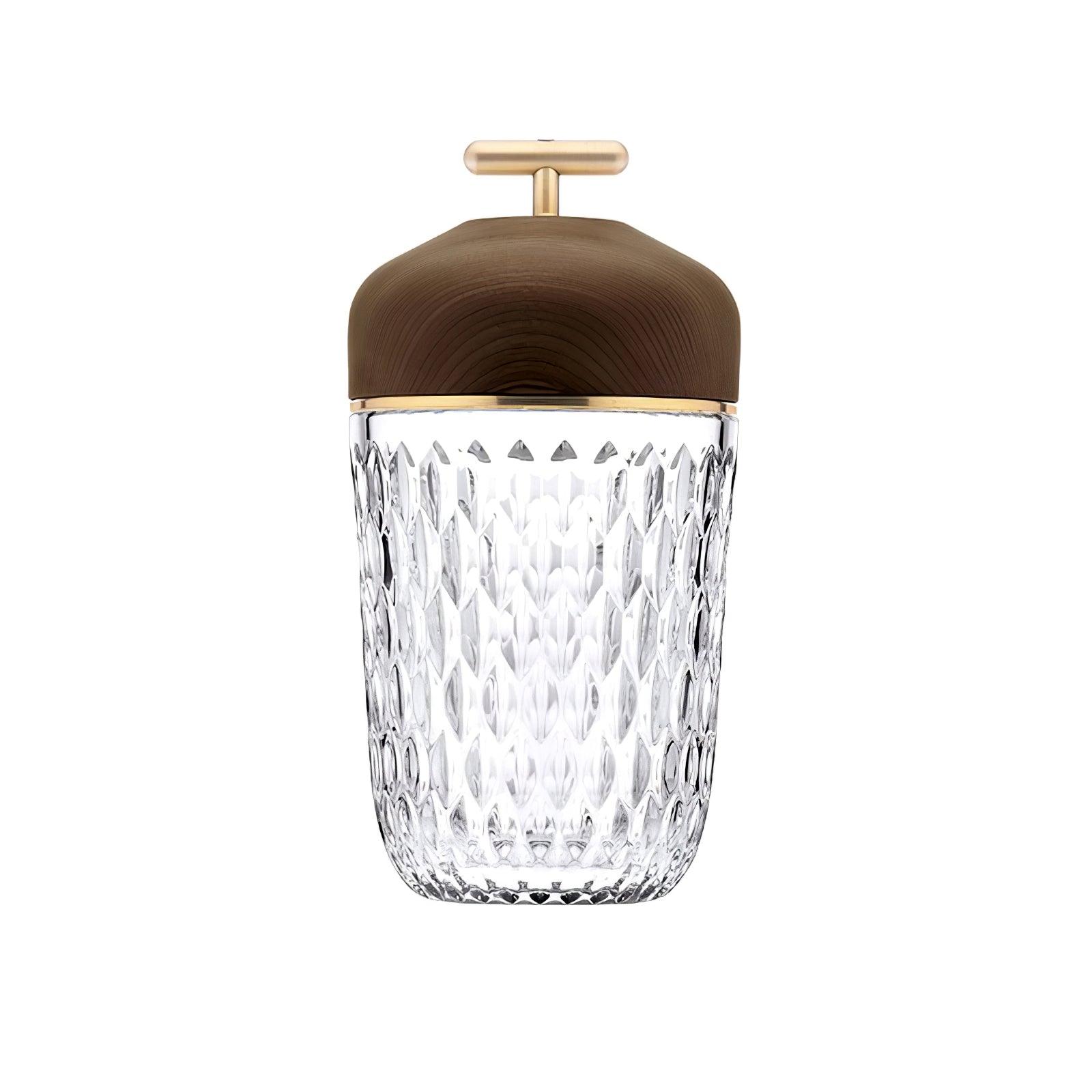 Contemporary Crystal Glass Table Lamp | Portable LED with USB Charging for Living Room 9
