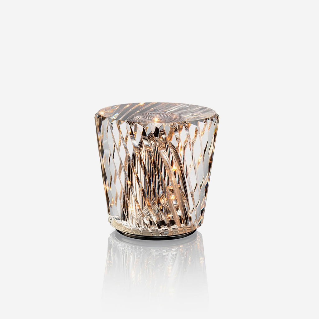 Contemporary Crystal Glass Table Lamp | USB Rechargeable Battery Operated Light for Bedside 1