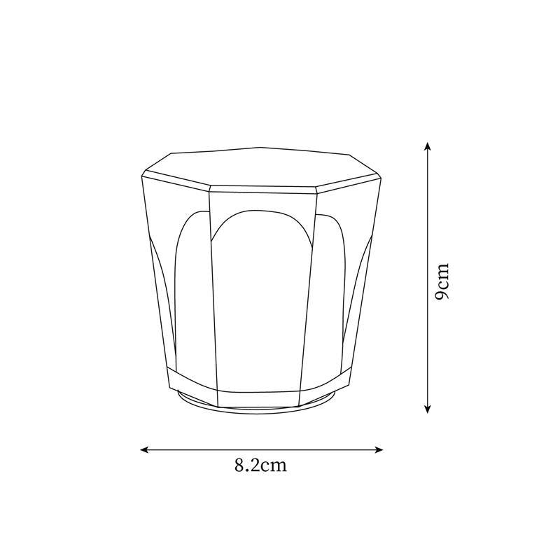 Contemporary Crystal Glass Table Lamp | USB Rechargeable Battery Operated Light for Bedside 6
