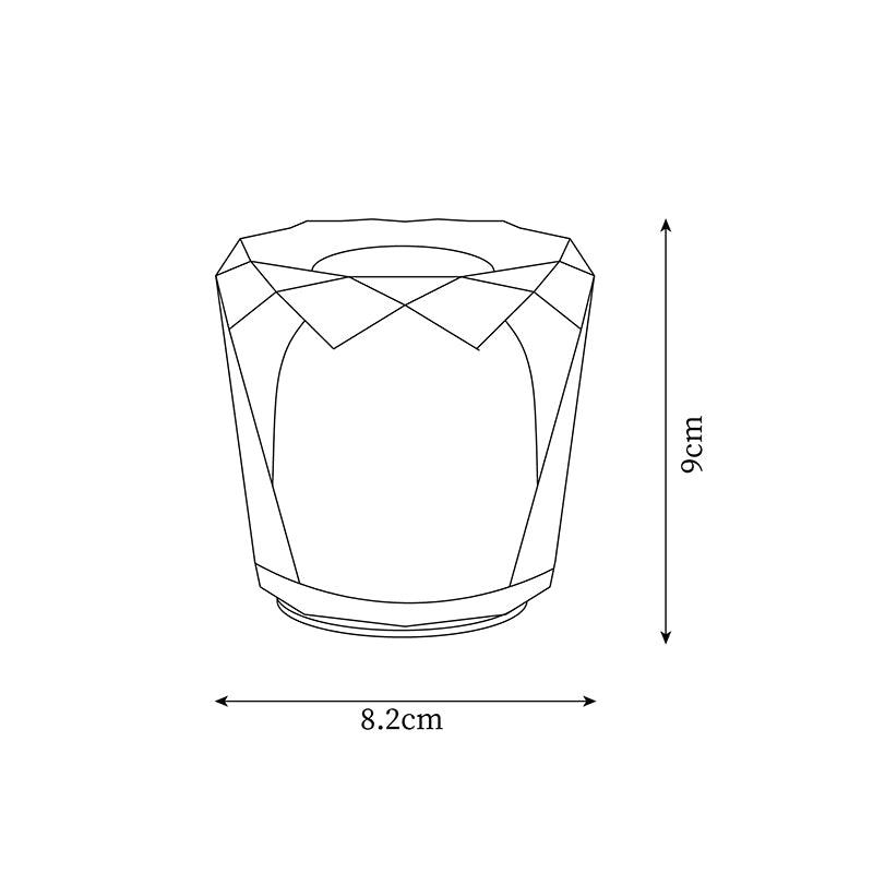 Contemporary Crystal Glass Table Lamp | USB Rechargeable Battery Operated Light for Bedside 7