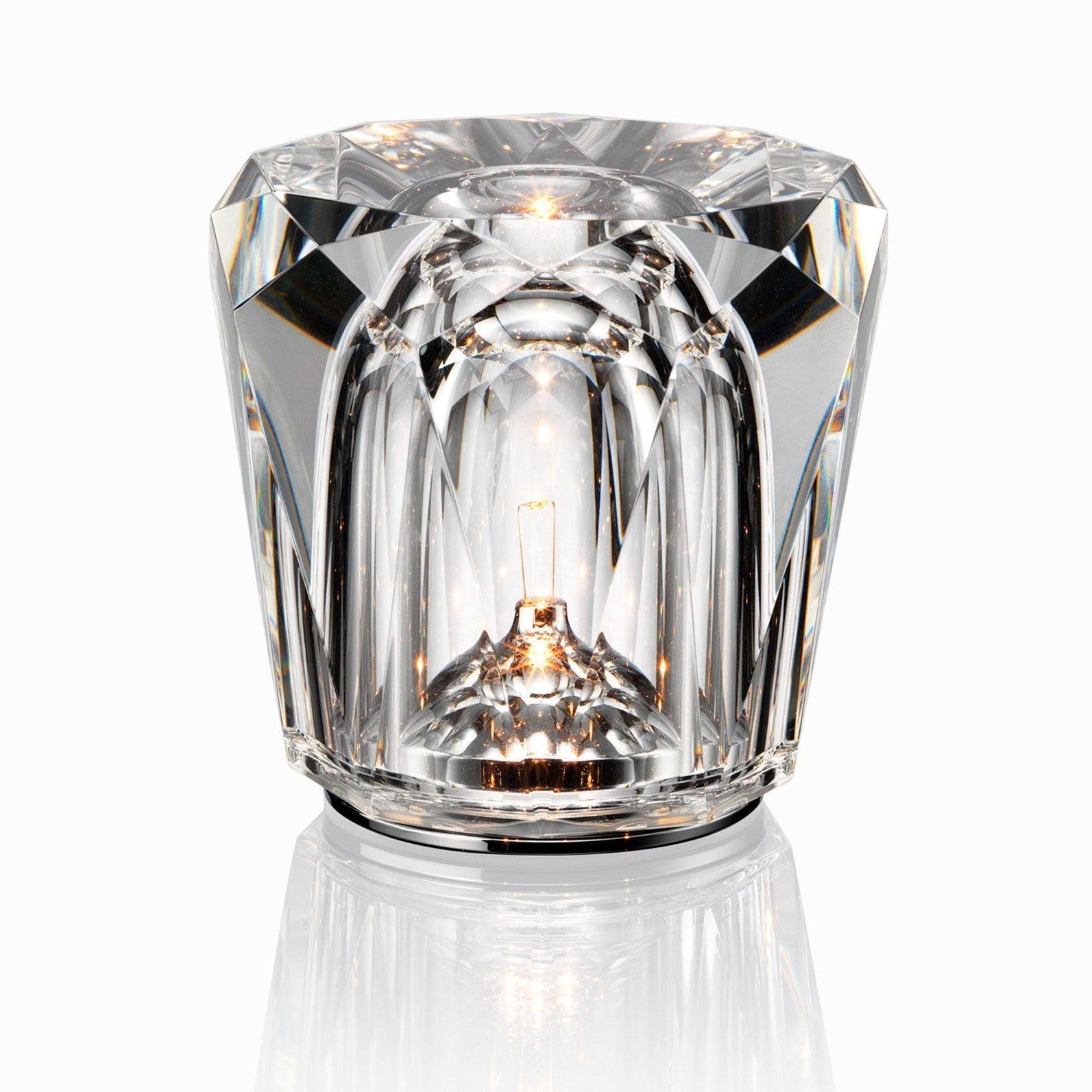 Contemporary Crystal Glass Table Lamp | USB Rechargeable Battery Operated Light for Bedside 9
