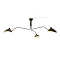 Contemporary Iron 3-Arm Ceiling Light Fixture | Adjustable Directional Illumination for Living Room 0