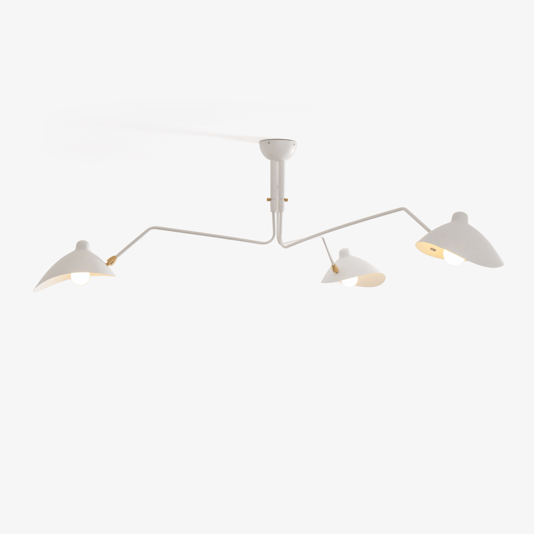 Contemporary Iron 3-Arm Ceiling Light Fixture | Adjustable Directional Illumination for Living Room 1