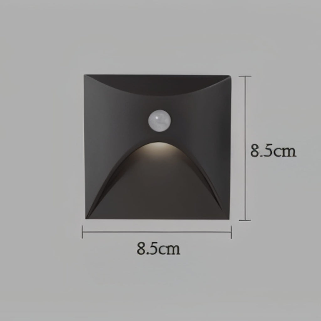 Contemporary Matte Black Metal Wall Sconce | Motion Sensor Lighting for Hallway 4
