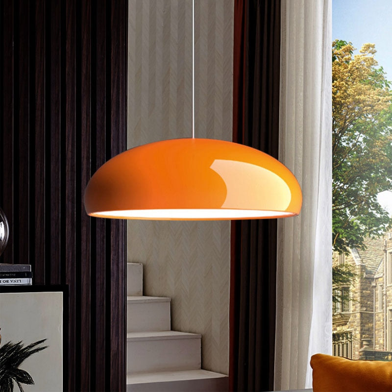 Contemporary Metal Dome Pendant Light | Adjustable LED Hanging Fixture for Kitchen Island 7