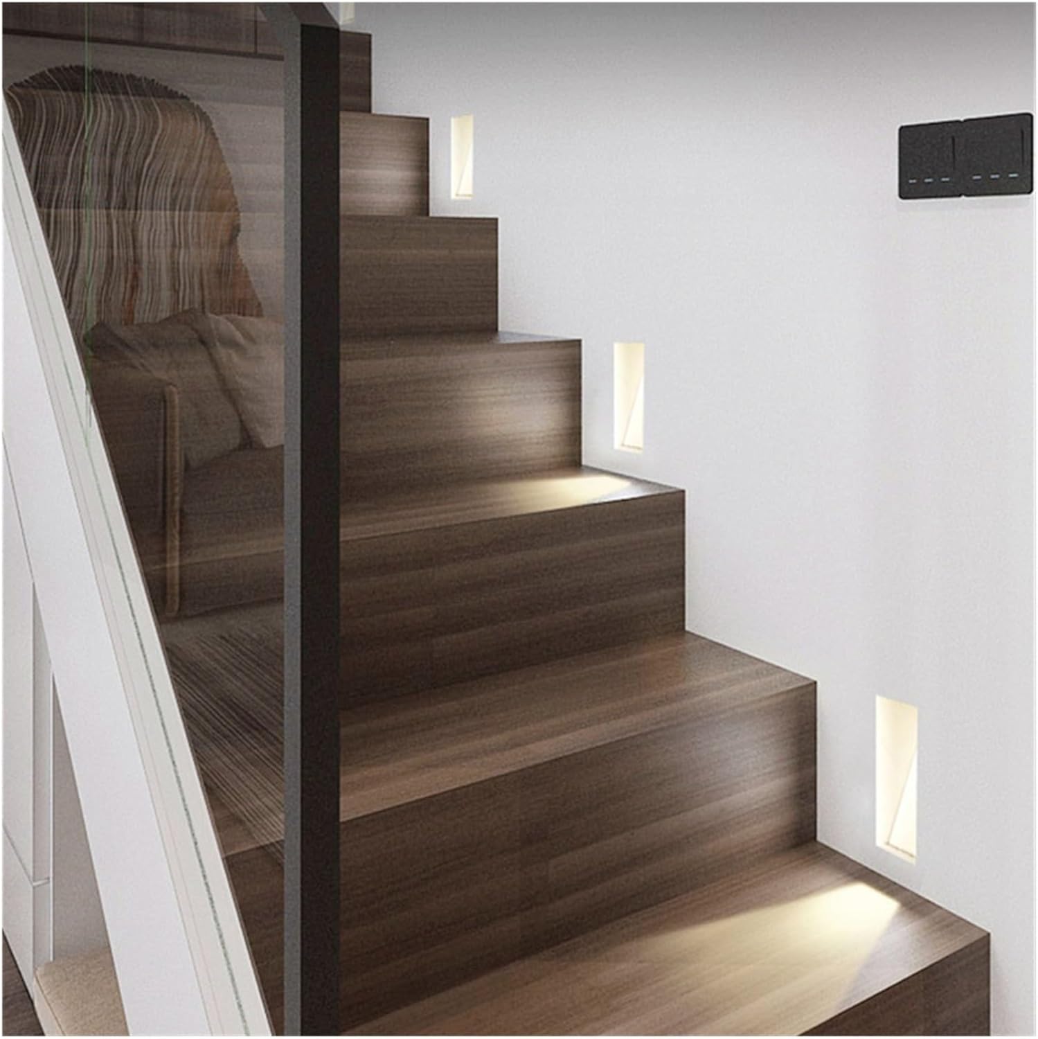 Contemporary Metal Frameless LED Wall Sconce | Motion Sensor Recessed Light for Hallway 8