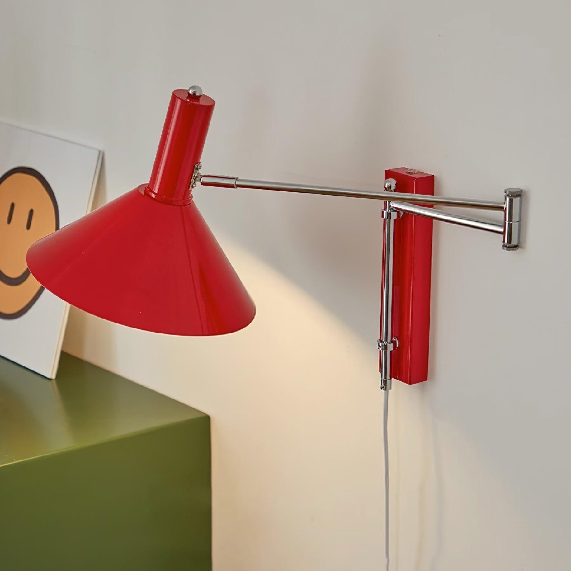 Contemporary Metal Plug-In Swing Arm Wall Lamp | Adjustable Task Lighting for Bedroom and Living Room 2