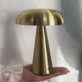 Contemporary Plated Metal Table Lamp | Rechargeable Touch Control Light for Bedroom 0