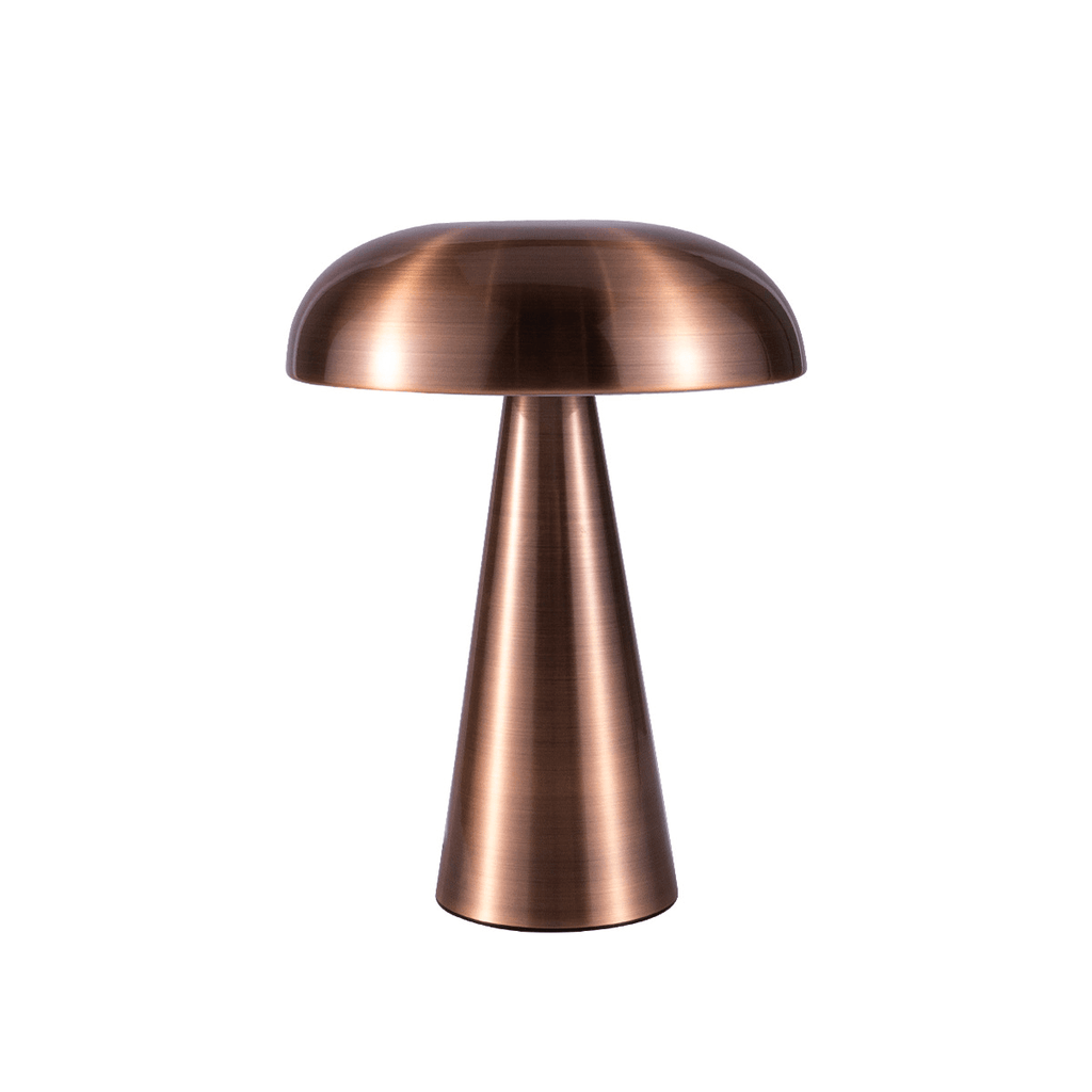 Contemporary Plated Metal Table Lamp | Rechargeable Touch Control Light for Bedroom 1