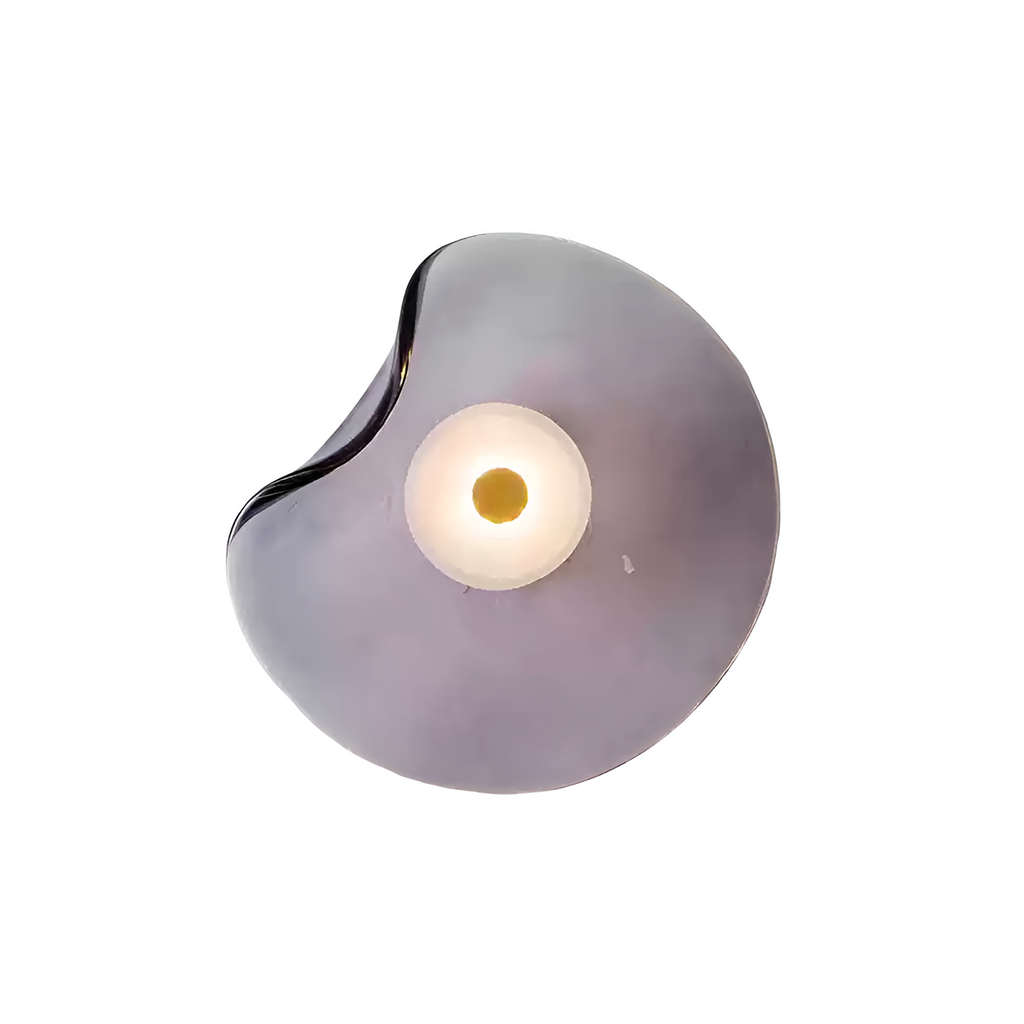 Contemporary Sculpted Glass Wall Sconce | Warm LED Up-and-Down Light for Living Room 0