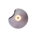 Contemporary Sculpted Glass Wall Sconce | Warm LED Up-and-Down Light for Living Room 0