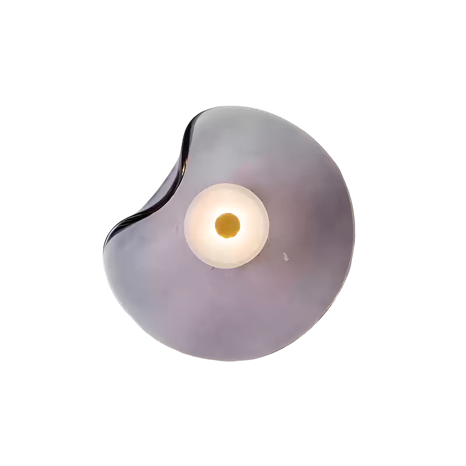 Contemporary Sculpted Glass Wall Sconce | Warm LED Up-and-Down Light for Living Room 0