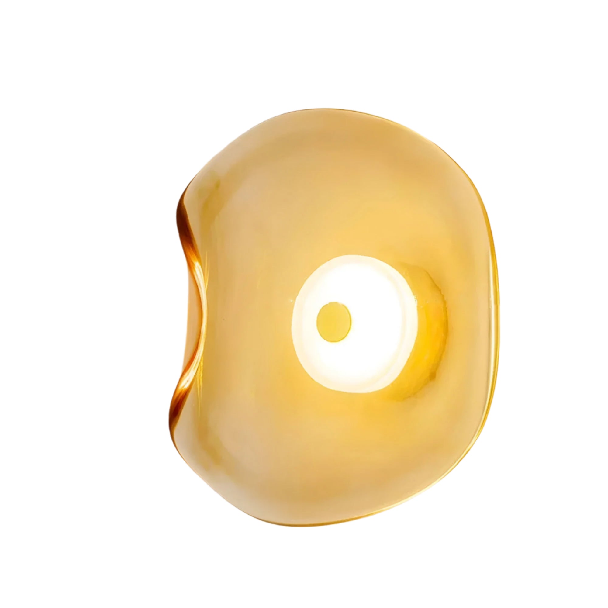 Contemporary Sculpted Glass Wall Sconce | Warm LED Up-and-Down Light for Living Room 2