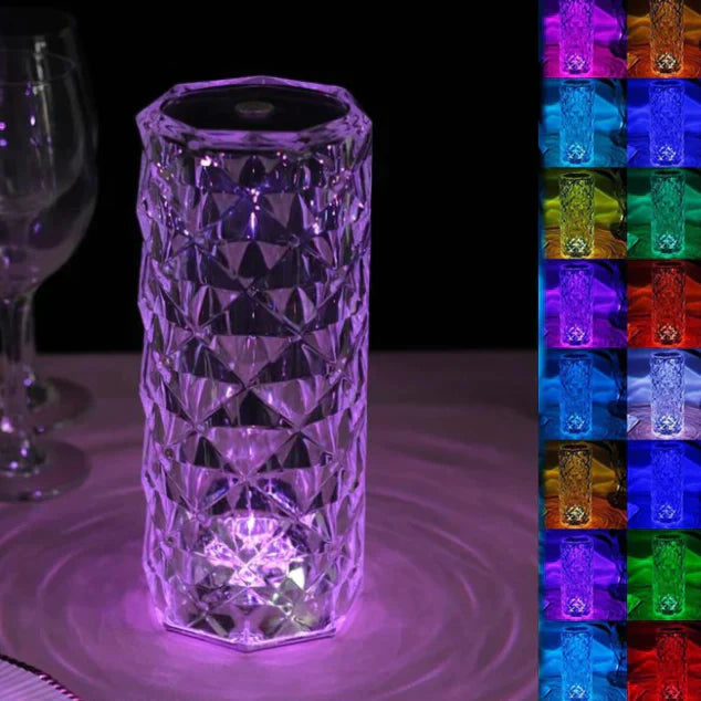 Contemporary Transparent Thermoplastic Crystal Table Lamp | Cordless Touch Control Light for Indoor Outdoor Use 4