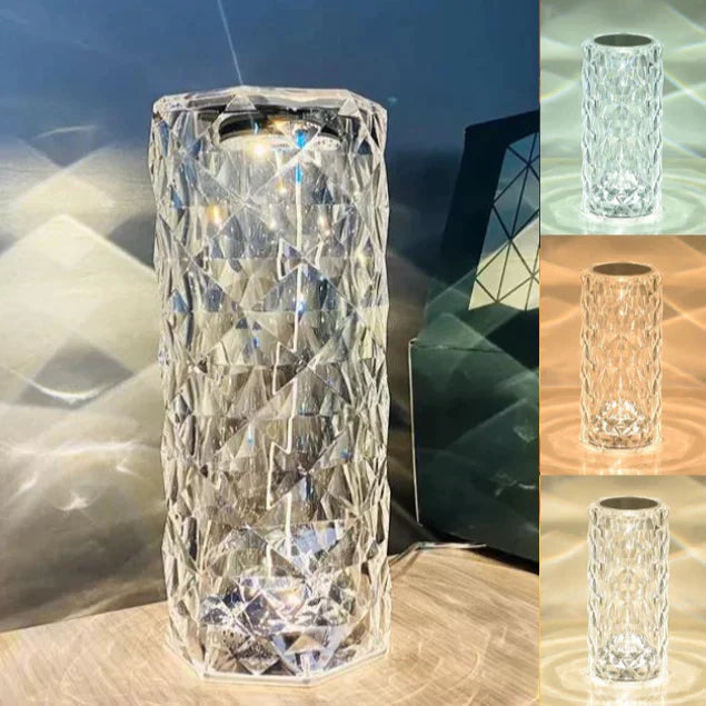 Contemporary Transparent Thermoplastic Crystal Table Lamp | Cordless Touch Control Light for Indoor Outdoor Use 5