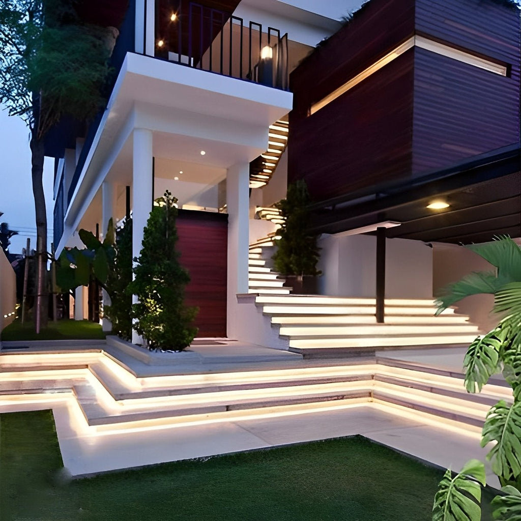 Contemporary Waterproof LED Strip Light | Flexible Recessed Illumination for Outdoor Garden 1