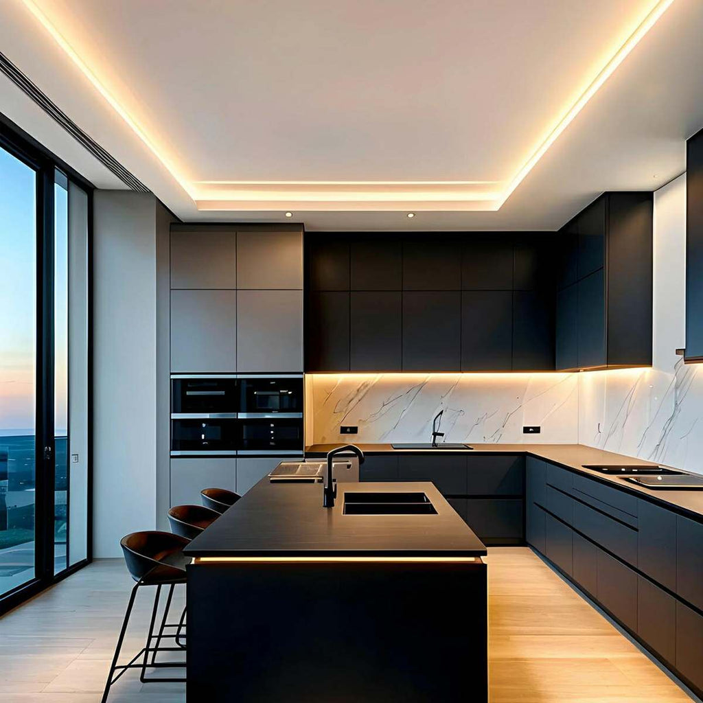 Contemporary Waterproof LED Strip Light | Flexible Recessed Illumination for Outdoor Garden 3