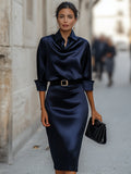 Dovellee | Timeless Draped Midi Dress