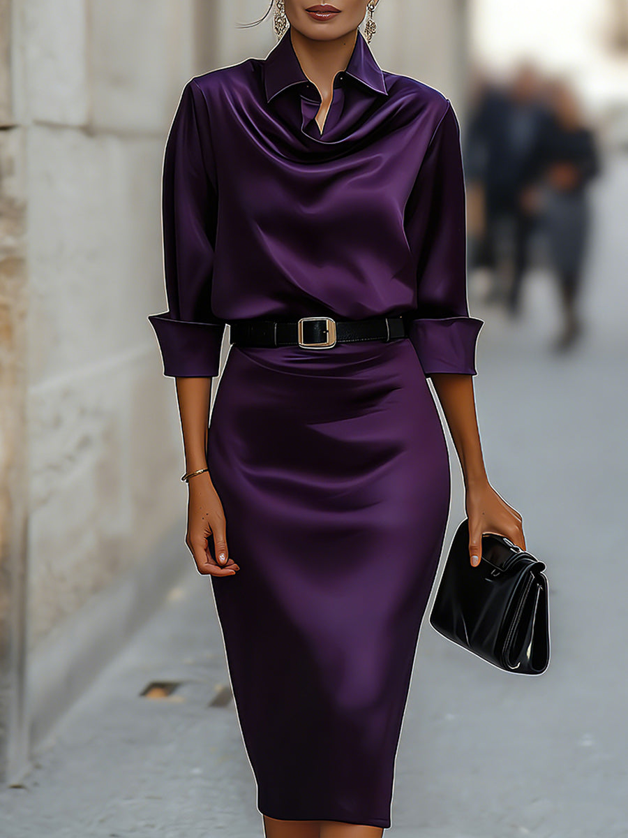 Dovellee | Timeless Draped Midi Dress