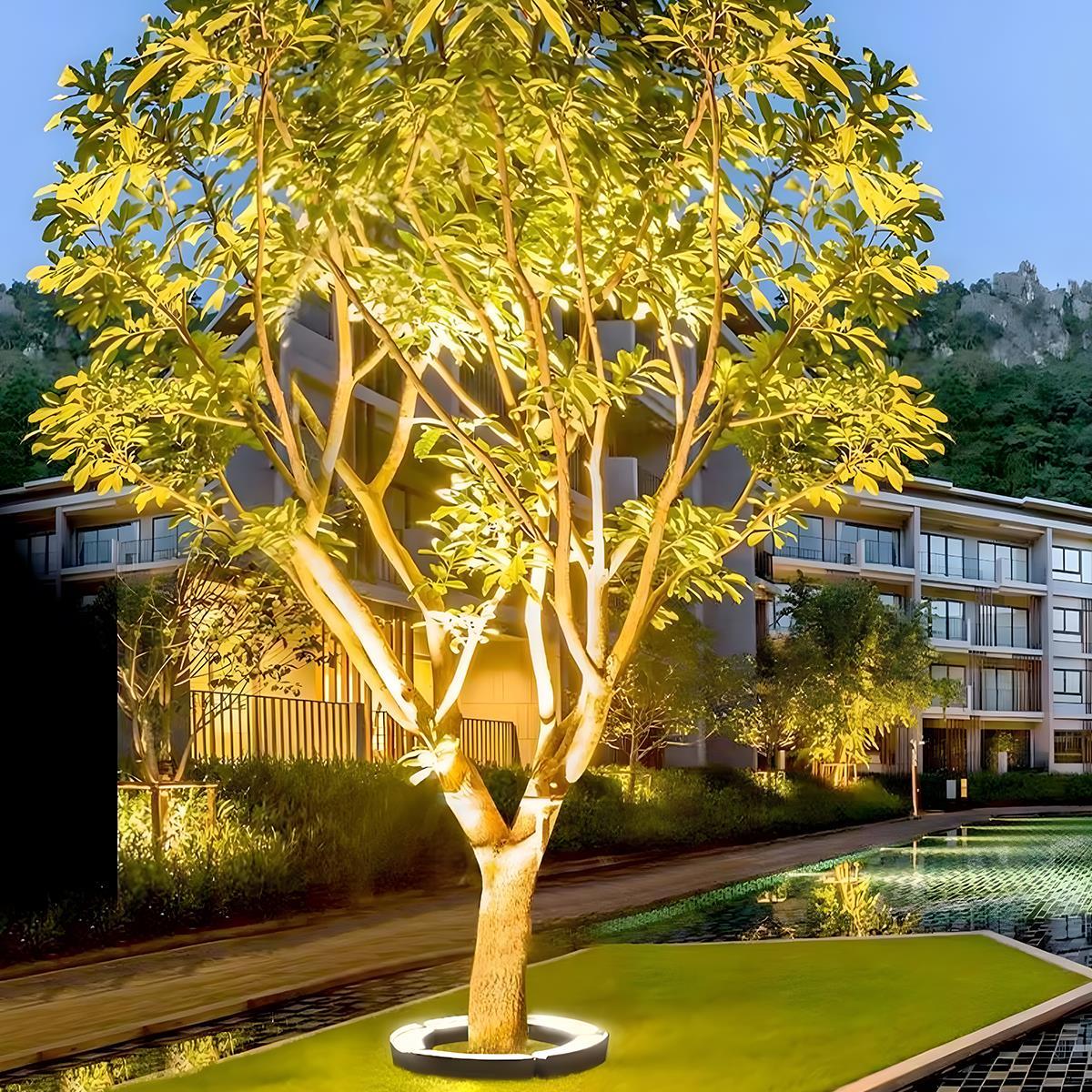 Industrial Black Metal Arc Spot Lights | Waterproof LED Outdoor Lighting for Garden 3