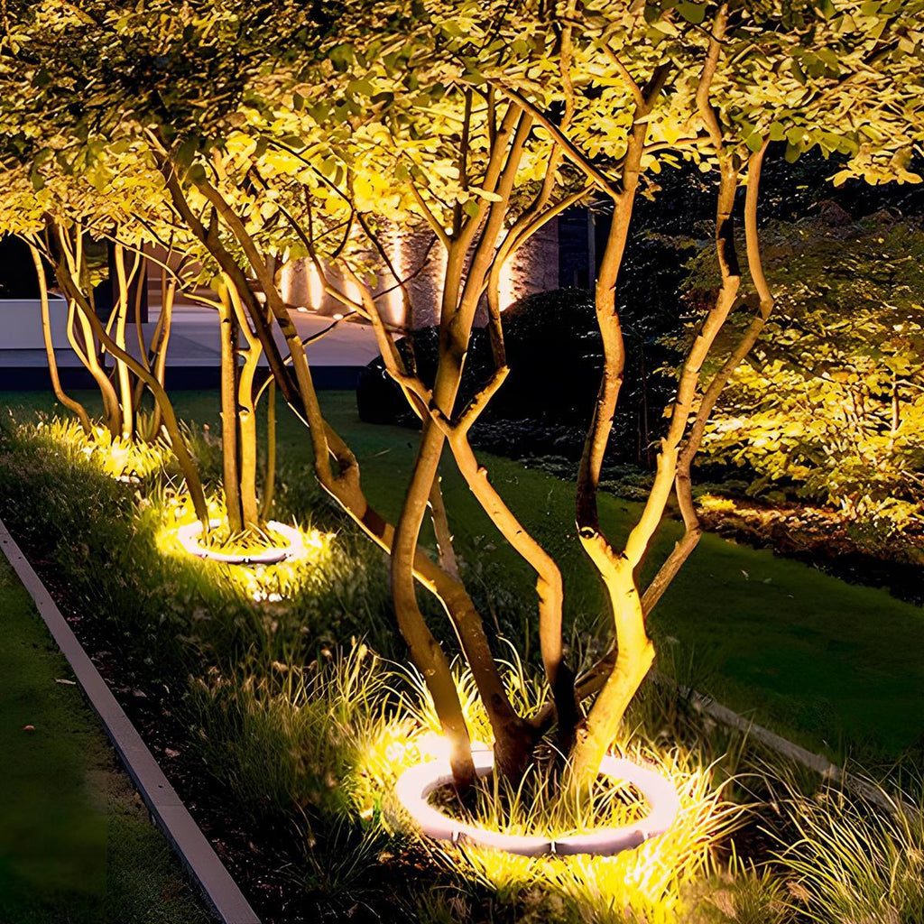 Industrial Black Metal Arc Spot Lights | Waterproof LED Outdoor Lighting for Garden 4