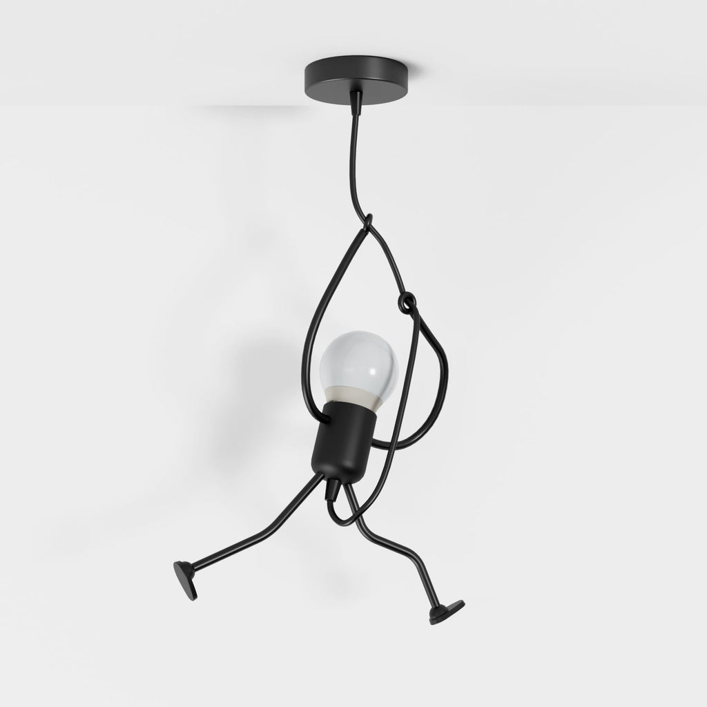 Industrial Wrought Iron Pendant Light | Adjustable Cord for Kitchen or Dining Room 0