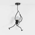 Industrial Wrought Iron Pendant Light | Adjustable Cord for Kitchen or Dining Room 0