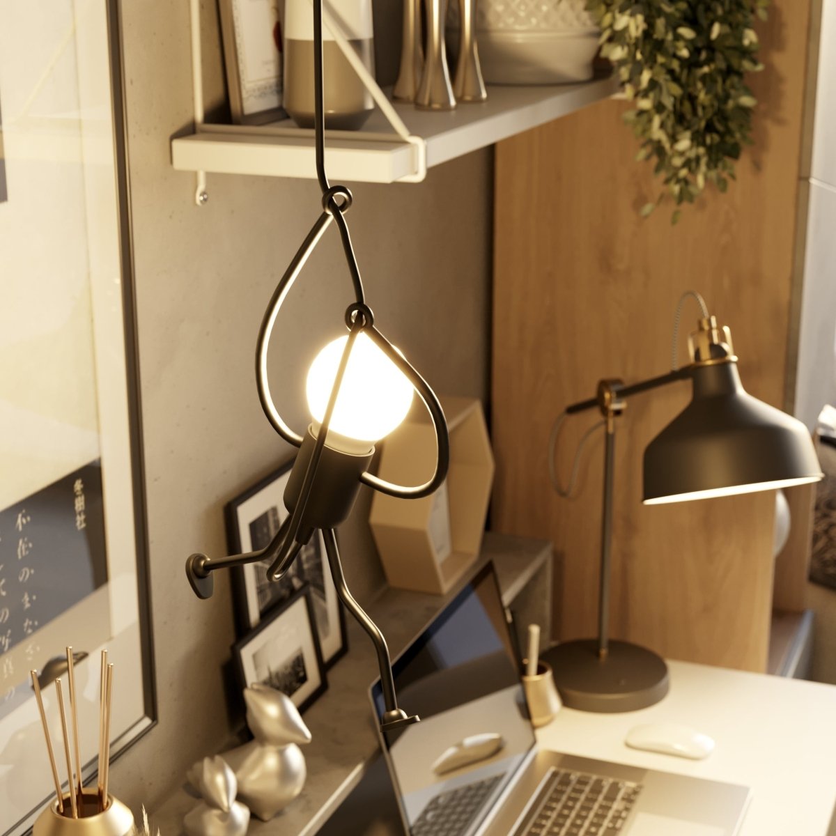 Industrial Wrought Iron Pendant Light | Adjustable Cord for Kitchen or Dining Room 3