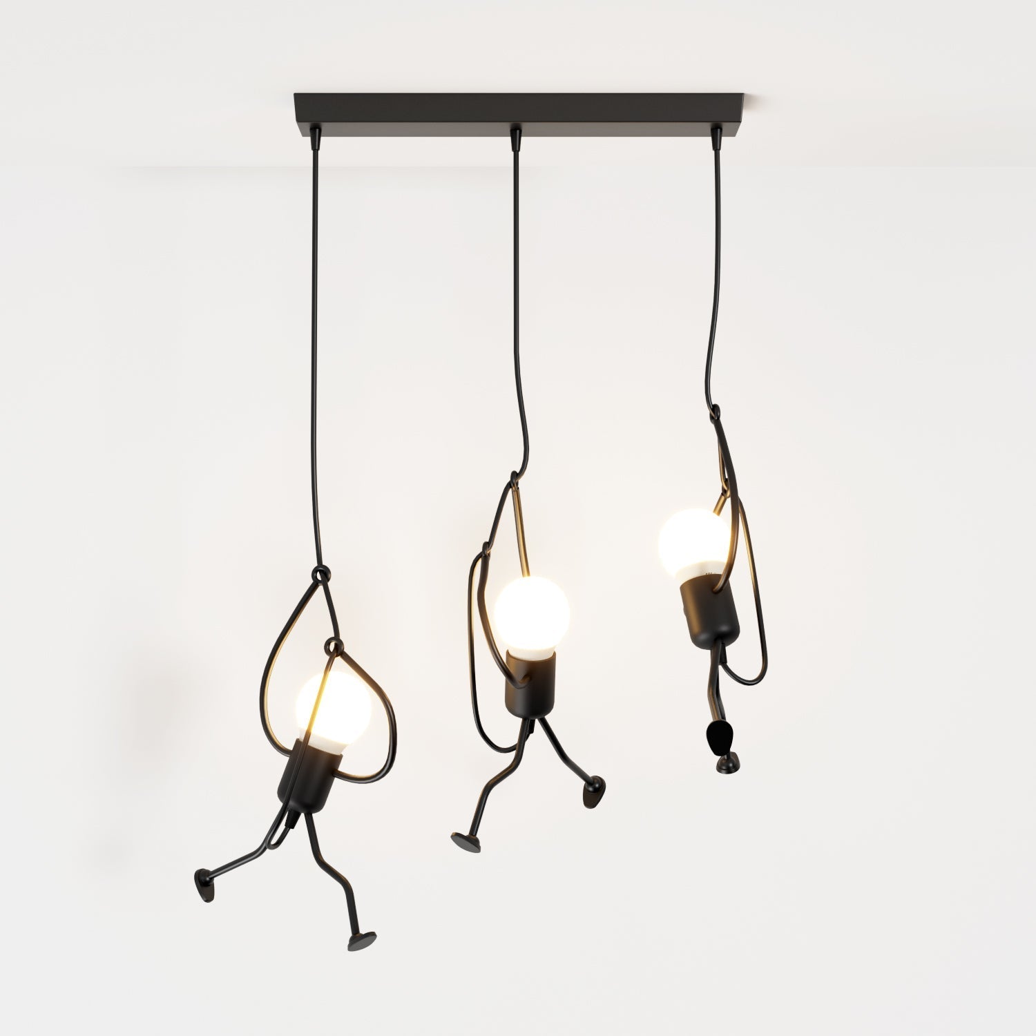 Industrial Wrought Iron Pendant Light | Adjustable Cord for Kitchen or Dining Room 6