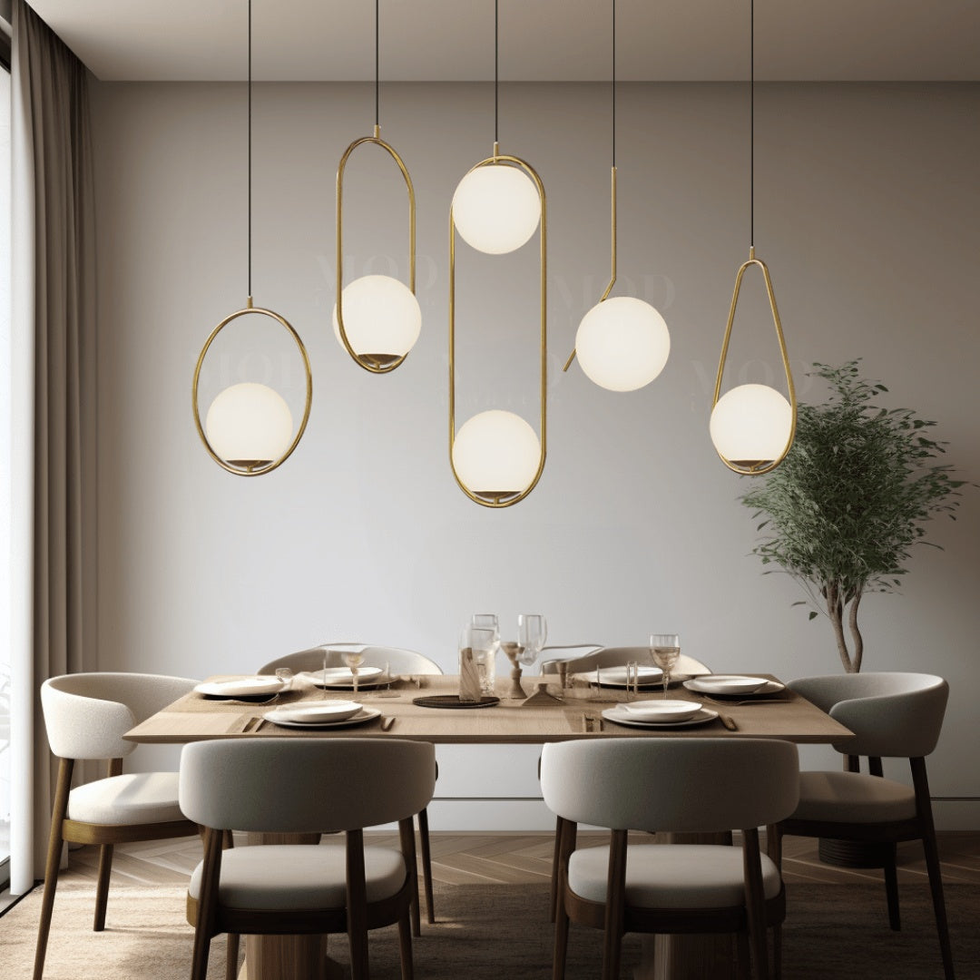 Minimal Black Metal Oval Cage Pendant Light | Adjustable Warm Light for Dining Room 2