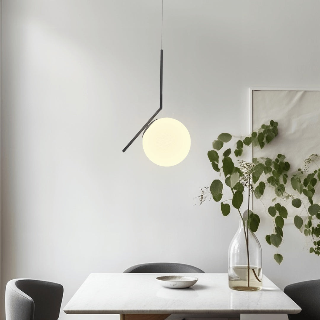 Minimal Black Metal Oval Cage Pendant Light | Adjustable Warm Light for Dining Room 6