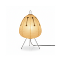 Minimalist Black Metal Tripod Floor Lamp with Rice Paper Shade | Plug-In Ambient Light for Living Room 0